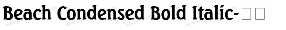 Beach Condensed Bold Italic字体转换